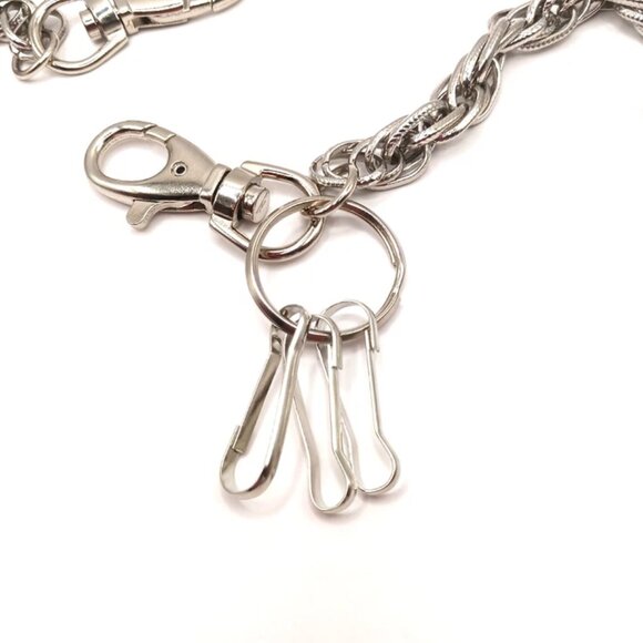 Single Layer Heavy Chainmail Pants Or Wallet Siver Tone Chain 35" - Picture 7 of 10